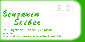 benjamin stiber business card